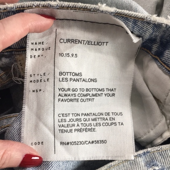 Current / Elliot The High Rise Slit Boot Jean Women’s Size 31 Long NEW - Picture 14 of 15